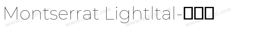 Montserrat Lightltal字体转换